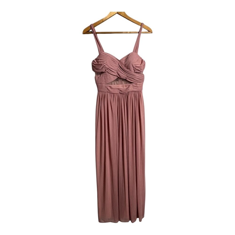 Birdy Grey Pink Bridesmaid Dress Small Formal Full Length Long Wedding Party
